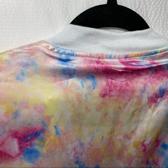 𝅺ZARA Bomber Jacket Tie-Dye All Over Print  Long Sleeve, Pockets, Zipper - Picture 5 of 16